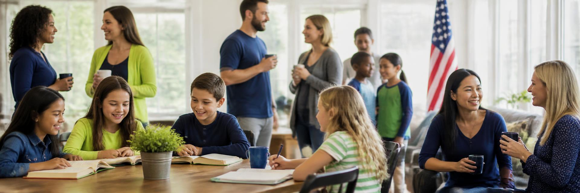 Homeschool families connecting and learning together